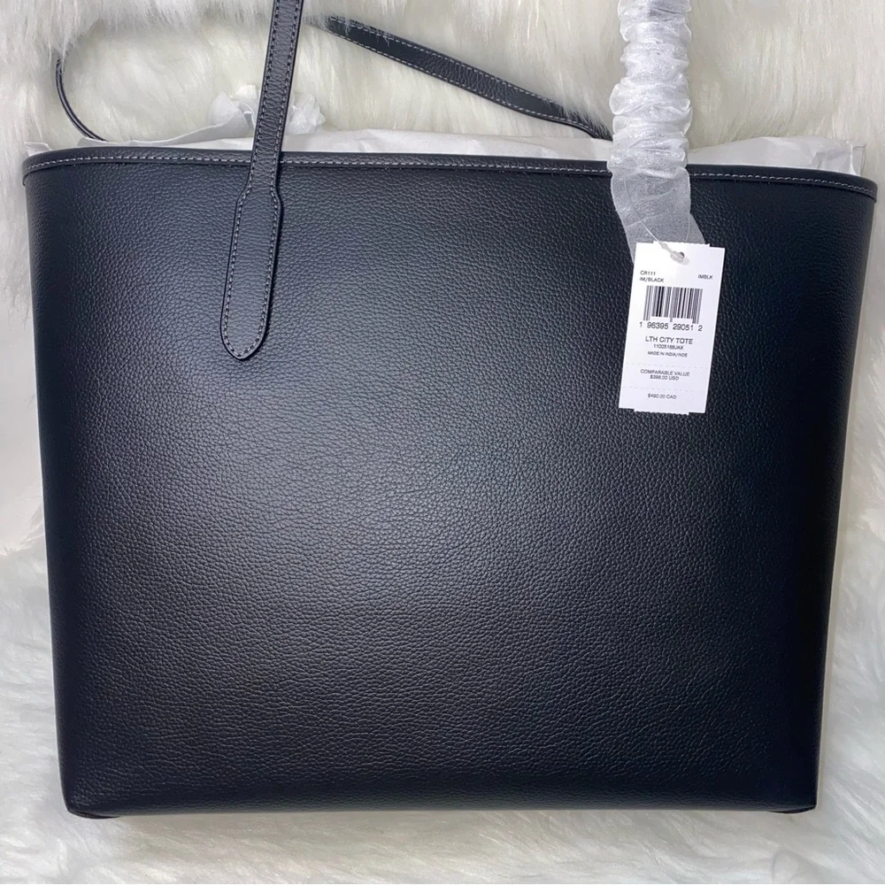 Coach 🖤 leather Tote bag New - Picture 4 of 13